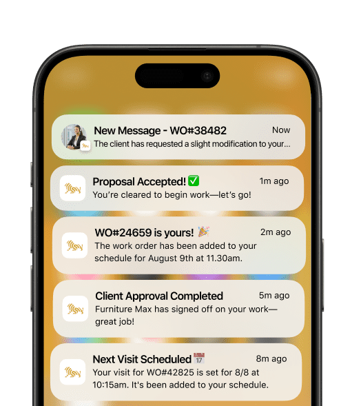 A smartphone screen displaying app notifications.